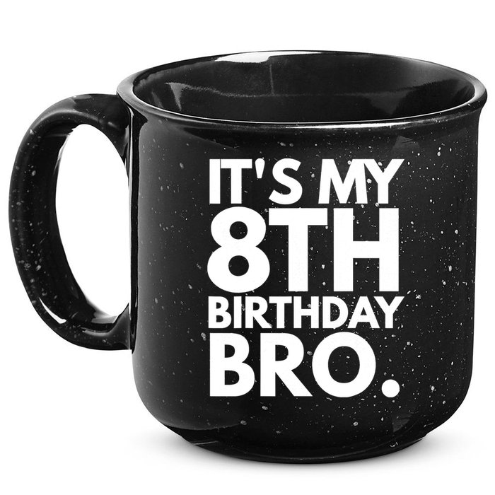 It's My 8th Birthday Bro Eighth Bday Party For Boys TShirt 15oz Campfire Ceramic Mug