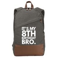 It's My 8th Birthday Bro Eighth Bday Party For Boys TShirt Cotton Canvas Backpack