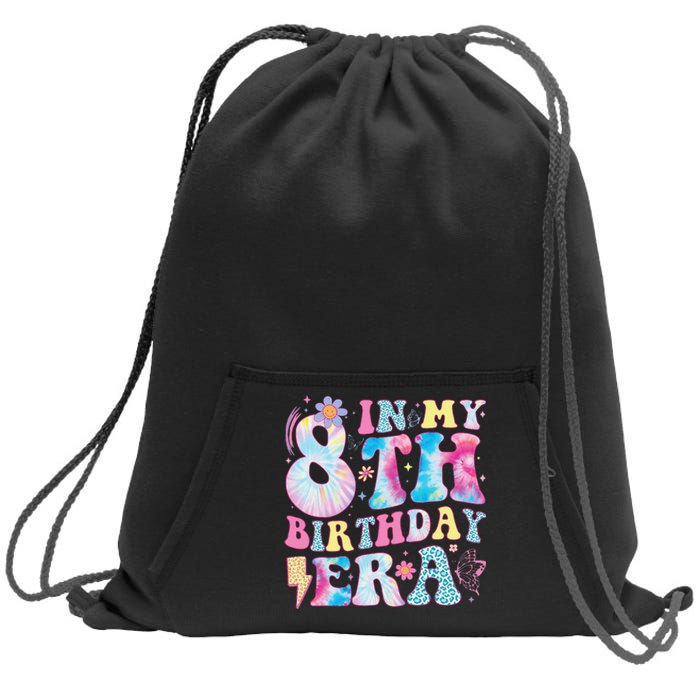 In My 8th Birthday Era Eight Bday 8 Year Old Birthday Girl Gift Sweatshirt Cinch Pack Bag