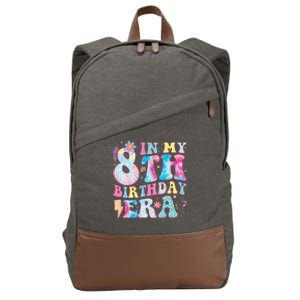 In My 8th Birthday Era Eight Bday 8 Year Old Birthday Girl Gift Cotton Canvas Backpack