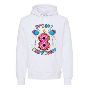 Its My 8th Birthday Donut Birthday Premium Hoodie