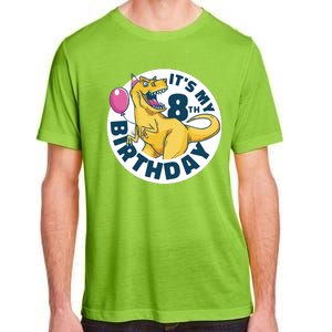 It's My 8th Birthday Dinosaur Adult ChromaSoft Performance T-Shirt