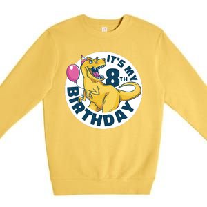 It's My 8th Birthday Dinosaur Premium Crewneck Sweatshirt