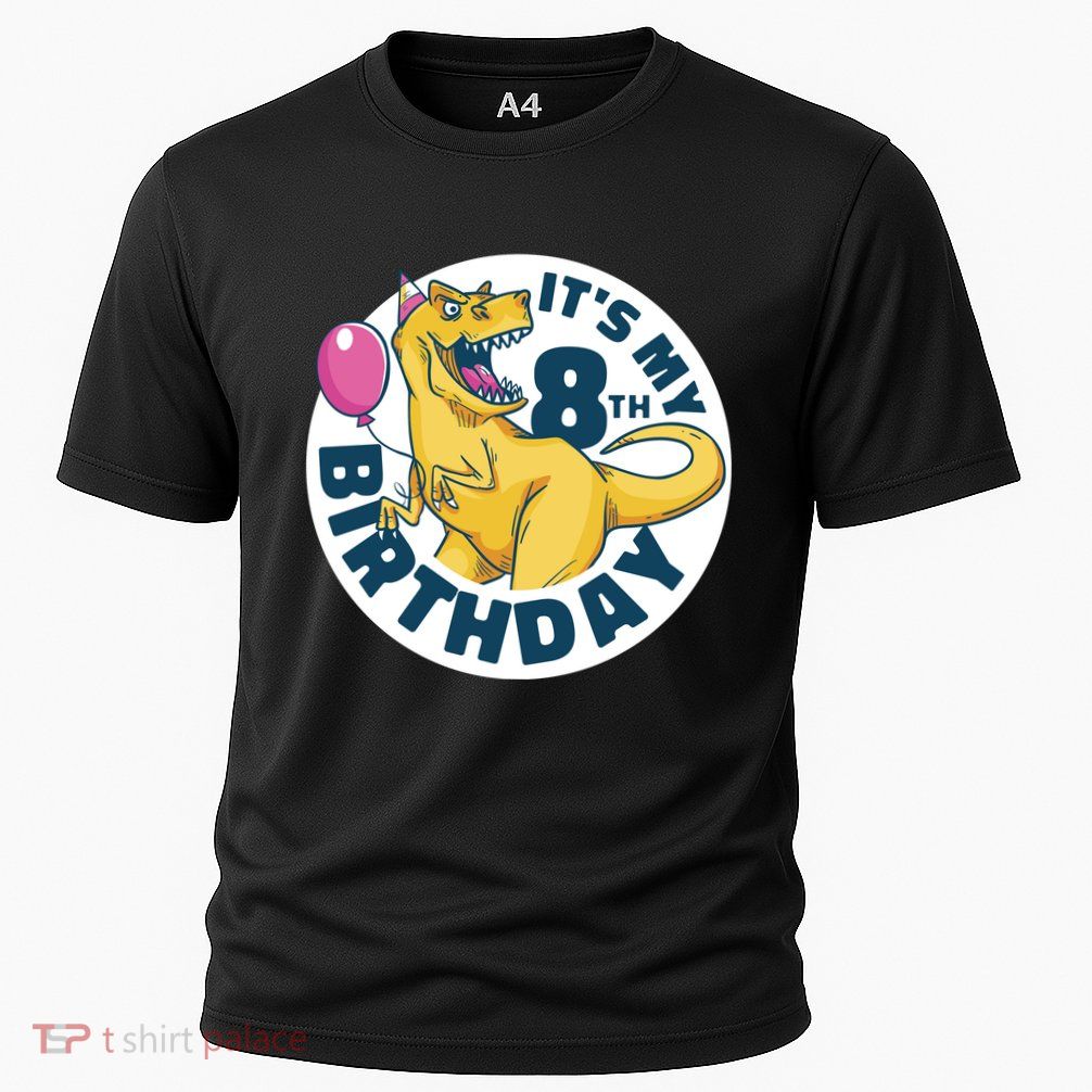 It's My 8th Birthday Dinosaur Performance Shirt