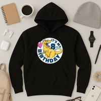 It's My 8th Birthday Dinosaur Hoodie