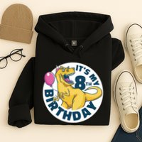 It's My 8th Birthday Dinosaur Hoodie
