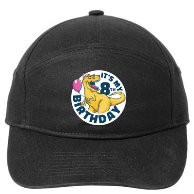 It's My 8th Birthday Dinosaur 7-Panel Snapback Hat