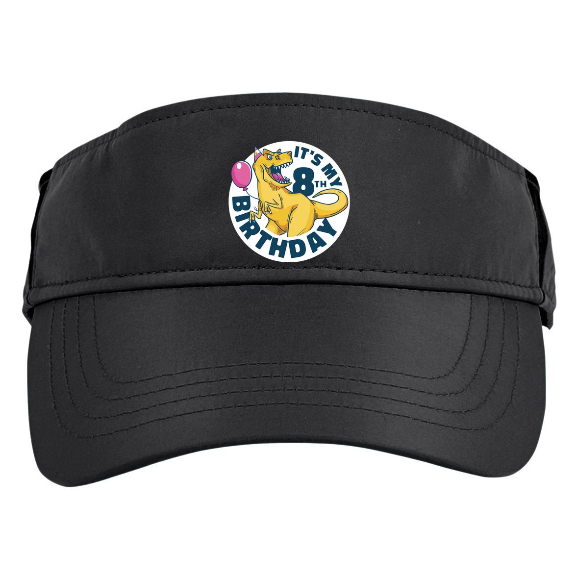 It's My 8th Birthday Dinosaur Adult Drive Performance Visor