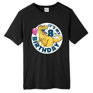 It's My 8th Birthday Dinosaur Tall Fusion ChromaSoft Performance T-Shirt