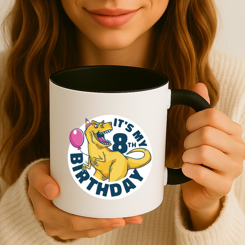 It's My 8th Birthday Dinosaur Mug