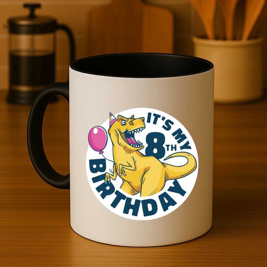 It's My 8th Birthday Dinosaur Mug