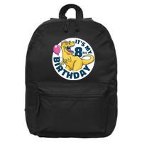 It's My 8th Birthday Dinosaur 16 in Basic Backpack