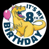 It's My 8th Birthday Dinosaur 16 in Basic Backpack