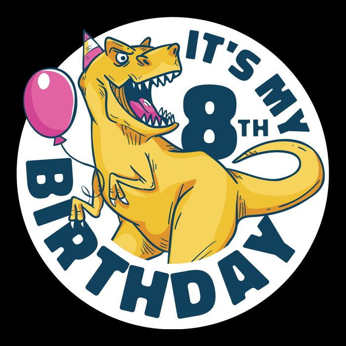 It's My 8th Birthday Dinosaur 16 in Basic Backpack