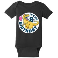 It's My 8th Birthday Dinosaur Baby Bodysuit