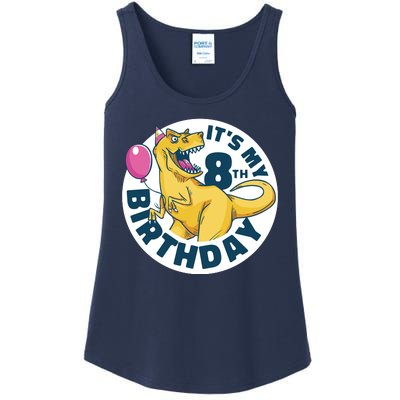 It's My 8th Birthday Dinosaur Ladies Essential Tank