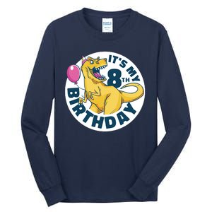 It's My 8th Birthday Dinosaur Tall Long Sleeve T-Shirt