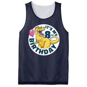 It's My 8th Birthday Dinosaur Mesh Reversible Basketball Jersey Tank