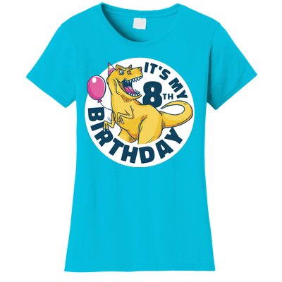 It's My 8th Birthday Dinosaur Women's T-Shirt