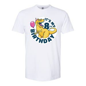 It's My 8th Birthday Dinosaur Softstyle CVC T-Shirt