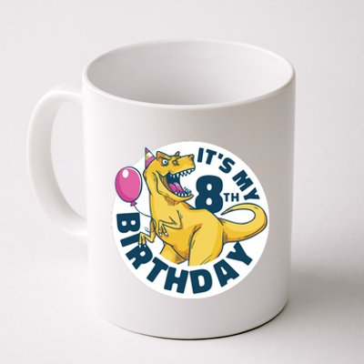 It's My 8th Birthday Dinosaur Coffee Mug