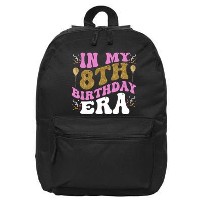 In My 8th Birthday Era Party 16 in Basic Backpack