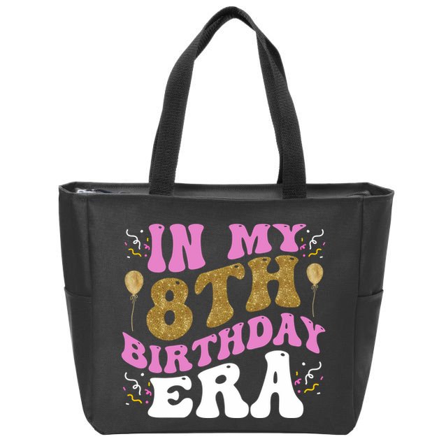 In My 8th Birthday Era Party Zip Tote Bag