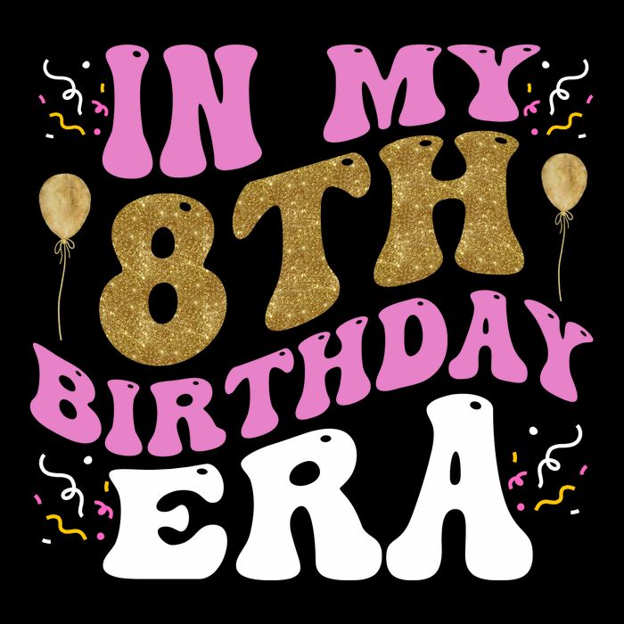 In My 8th Birthday Era Party Zip Tote Bag
