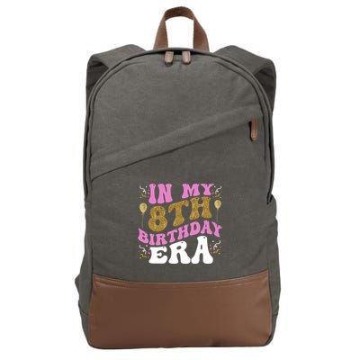 In My 8th Birthday Era Party Cotton Canvas Backpack