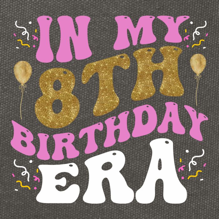 In My 8th Birthday Era Party Cotton Canvas Backpack