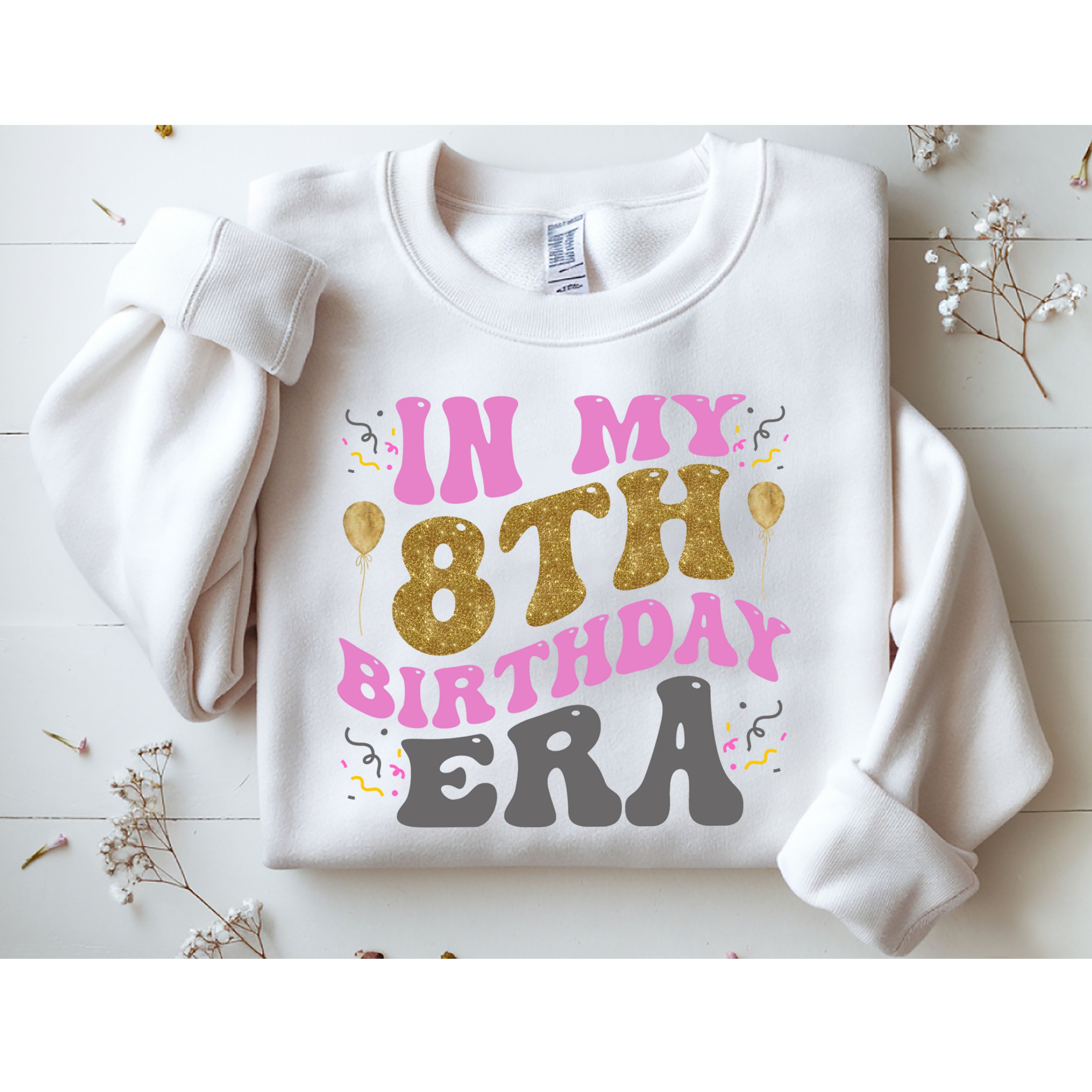 In My 8th Birthday Era Party Sweatshirt