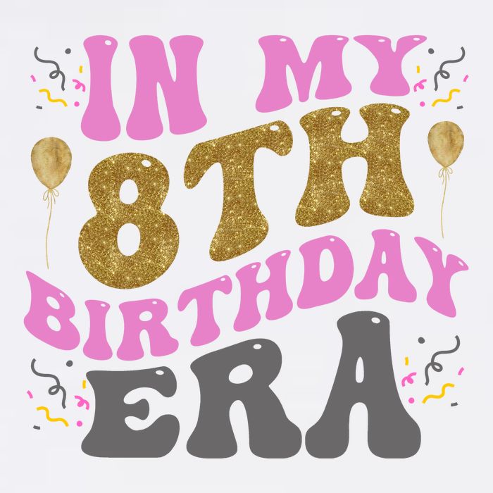 In My 8th Birthday Era Party Poster