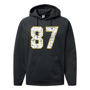 In My 87 Era Funny Football Performance Fleece Hoodie