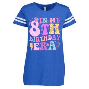 In My 8th Birthday Era Eight Bday 8 Year Old Birthday Girl Enza Ladies Jersey Football T-Shirt