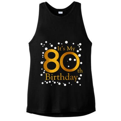 Its My 80th Birthday Happy 1945 Birthday For Lady Ladies PosiCharge Tri-Blend Wicking Tank