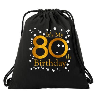 Its My 80th Birthday Happy 1945 Birthday For Lady Drawstring Bag