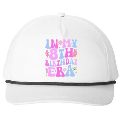 In My 8th Birthday Era Eight Bday 8 Year Old Birthday Girl Snapback Five-Panel Rope Hat