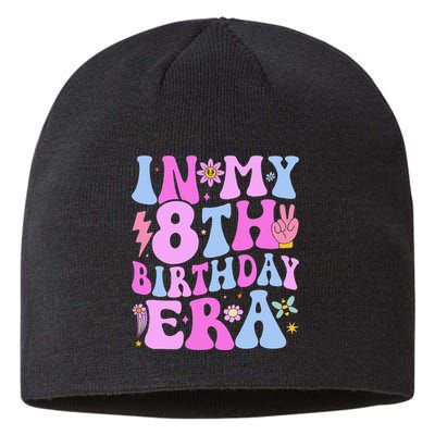 In My 8th Birthday Era Eight Bday 8 Year Old Birthday Girl Sustainable Beanie