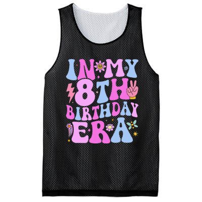 In My 8th Birthday Era Eight Bday 8 Year Old Birthday Girl Mesh Reversible Basketball Jersey Tank