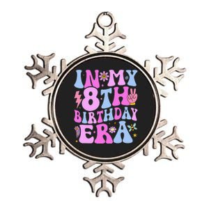 In My 8th Birthday Era Eight Bday 8 Year Old Birthday Girl Metallic Star Ornament