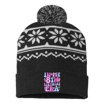 In My 8th Birthday Era Eight Bday 8 Year Old Birthday Girl USA-Made Snowflake Beanie