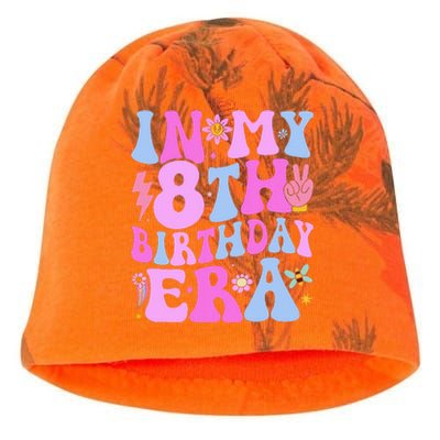 In My 8th Birthday Era Eight Bday 8 Year Old Birthday Girl Kati - Camo Knit Beanie