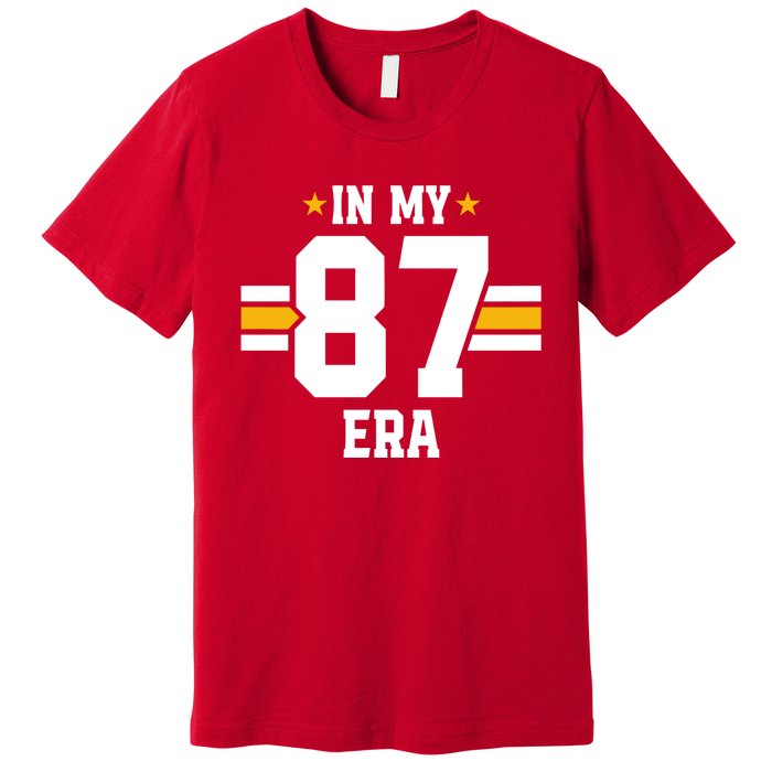 In My 87 Era Funny Football Boyfriend Lovers Couple Matching Premium T-Shirt