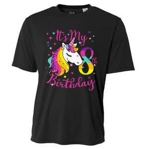 It's My 8th Birthday Unicorn 8 Year Old Giftss N Cooling Performance Crew T-Shirt