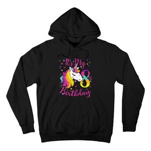 It's My 8th Birthday Unicorn 8 Year Old Giftss N Hoodie