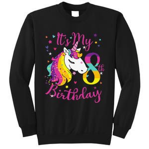 It's My 8th Birthday Unicorn 8 Year Old Giftss N Sweatshirt