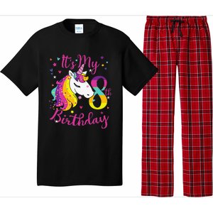 It's My 8th Birthday Unicorn 8 Year Old Giftss N Pajama Set