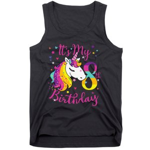 It's My 8th Birthday Unicorn 8 Year Old Giftss N Tank Top