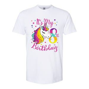 It's My 8th Birthday Unicorn 8 Year Old Giftss N Softstyle CVC T-Shirt