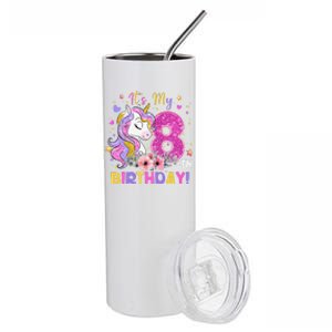 Its My 8th Birthday Unicorn 8 Years Old Gifts Ns Stainless Steel Tumbler